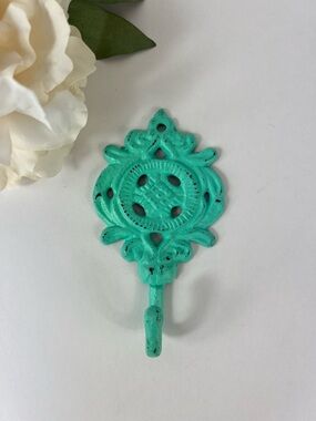 Turquoise Decorative Wall Hook - Home Wall Decor Flower Hook